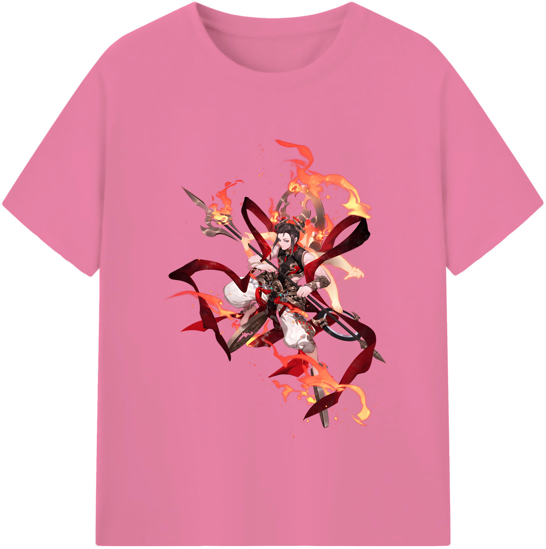 （画像用） Ne Zha 2 ナタ 魔童の大暴れ 綿100％半袖Tシャツ（フロントプリント）